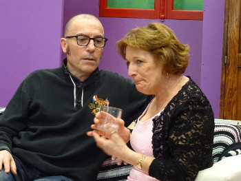 Philippe Morez et Claudine Mattei
						dans 'Et Dieu cra l'Homme, la Femme et la Matresse' de Mathias PEREZ